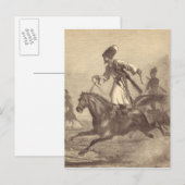 Carte Postale Un cavalier cosaque (Devant / Derrière)