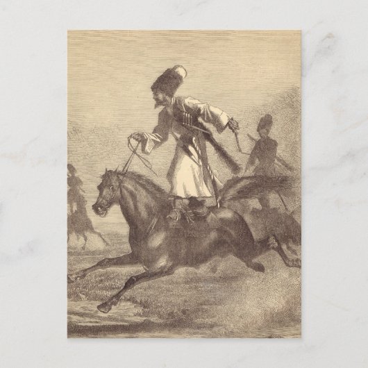 Carte Postale Un cavalier cosaque (Devant)