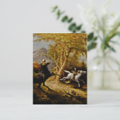 Carte Postale Un cavalier sans tête poursuivant la grue Ichabod (Debout devant)