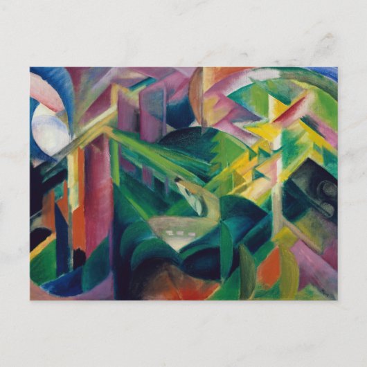 Carte Postale Un cerf dans un jardin de monastères par Franz Mar (Devant)