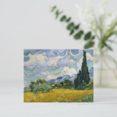 Carte Postale Un champ de blé avec cyprès Van Gogh (Debout devant)