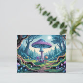 Carte Postale Un champignon violet (Debout devant)