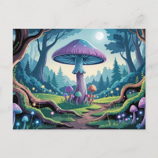 Carte Postale Un champignon violet (Devant)