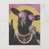 Carte Postale Un chanteur de mouton noir (Devant)