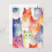 Carte Postale Un chaos de chats (Devant / Derrière)