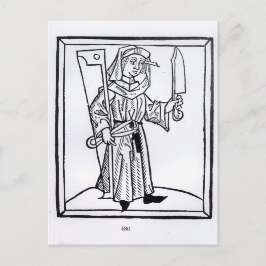 Carte Postale Un charpentier (Devant)