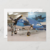 Carte Postale Un chasseur F-6F Hellcat de la Seconde Guerre mond (Devant / Derrière)