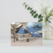 Carte Postale Un chasseur F-6F Hellcat de la Seconde Guerre mond (Debout devant)