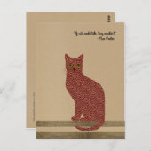 Carte Postale Un chat élégant. Seulement pour de vrais amoureux (Devant / Derrière)