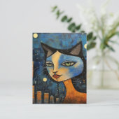 Carte Postale Un chat en ville (Debout devant)