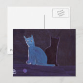 CARTE POSTALE UN CHAT ET SON OMBRE (Devant / Derrière)