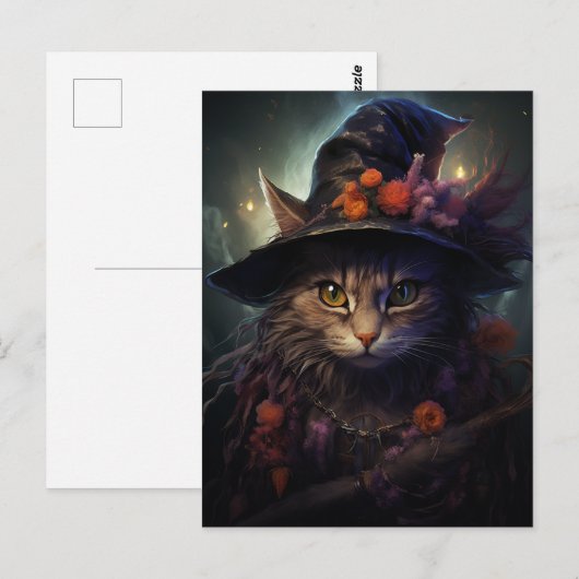 Carte Postale Un chat Magick (Devant / Derrière)