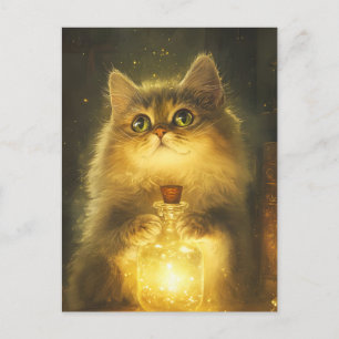Carte Postale Un chat magique