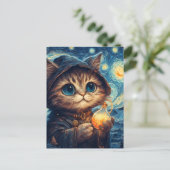 Carte Postale Un chat magique (Debout devant)