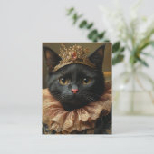 Carte Postale Un chat noir royal (Debout devant)