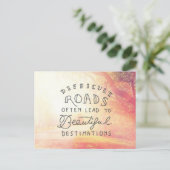 Carte Postale Un Chemin Difficile Pour De Belles Destinations (Debout devant)