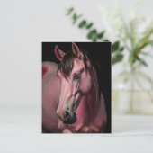 Carte Postale Un Cheval Rose (Debout devant)
