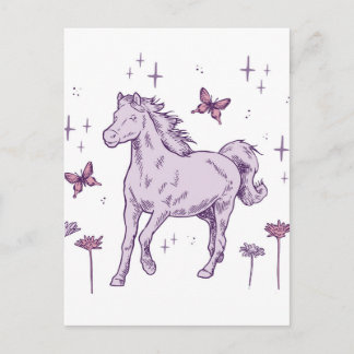 Carte Postale Un cheval violet