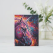 Carte Postale Un cheval violet magique (Debout devant)