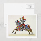 Carte Postale Un chevalier à un tournoi, assiette de "Une histoi (Devant / Derrière)