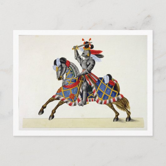 Carte Postale Un chevalier à un tournoi, assiette de "Une histoi (Devant)