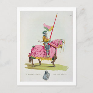 Carte Postale Un chevalier armé pour l'obligation, 1512, gravé p