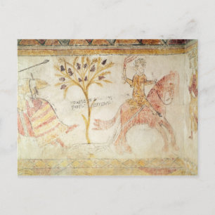 Carte Postale Un chevalier portant une torche flamboyante