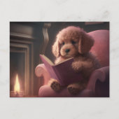 Carte Postale Un chien lisant (Devant)