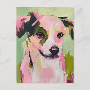Carte Postale Un chien mignon Deux couleurs d'yeux différentes