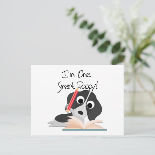 Carte Postale Un Chiot intelligent (Debout devant)