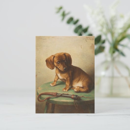 Carte Postale Un chiot teckel | Carl Reichert (Debout devant)