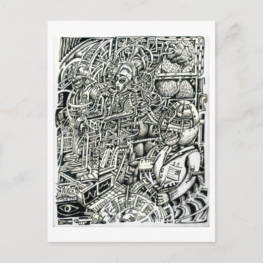 Carte Postale Un choc au système (chaise électrique) (Devant)