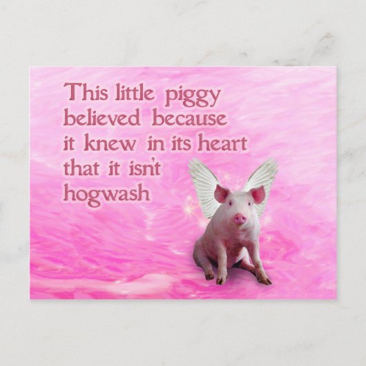 Carte Postale Un cochonnet croyait (Devant)