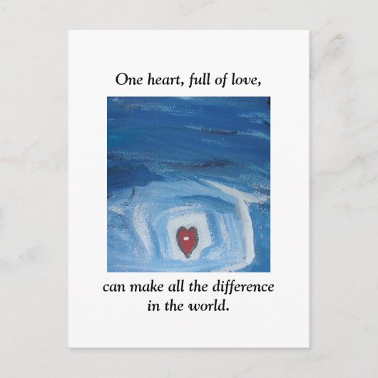 CARTE POSTALE UN COEUR (Devant)