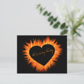 Carte Postale Un coeur de feu brûlant (Debout devant)