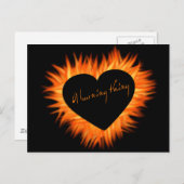 Carte Postale Un coeur de feu brûlant (Devant / Derrière)