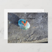 Carte Postale Un cœur de roche peint (Devant / Derrière)