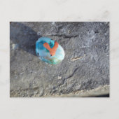 Carte Postale Un cœur de roche peint (Devant)