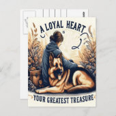 Carte Postale Un cœur loyal et un ami fidèle (Devant / Derrière)