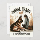 Carte Postale Un cœur loyal et un ami fidèle (Devant / Derrière)