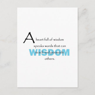 Carte Postale Un Coeur Plein De Sagesse