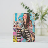 Carte Postale Un collage de dame de mode (Debout devant)
