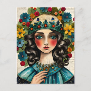 Carte Postale Un Collage de Femme Royale
