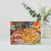 Carte Postale Un collage de sandwich et de frites (Debout devant)