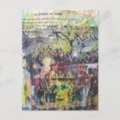 Carte Postale Un collage en techniques mixtes représentant un vi (Devant)