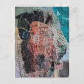 Carte Postale Un collage en techniques mixtes représentant un vi (Devant)