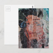 Carte Postale Un collage en techniques mixtes représentant un vi (Devant / Derrière)