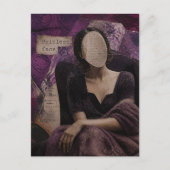 Carte Postale Un collage mixte de visage indolore (Devant)