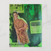 Carte Postale Un collage multimédia rétro de publicité avec une (Devant)