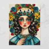 Carte Postale Un collage royal pour femmes (Devant)